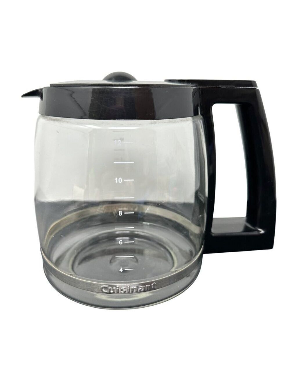 Cuisinart 12 Cup Replacement Glass Coffee Carafe With Black Handle Lid Genuine